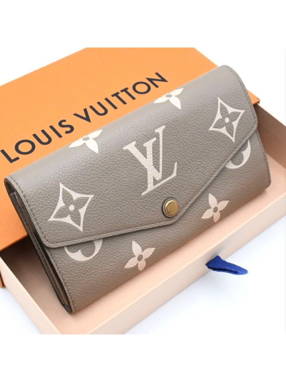 Louis Vuitton Empreinte Portefeuille Sarah NM Wallet Beige